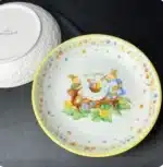 German Weibao Christmas tableware flat plate round cake mug teapot coffee cup soup salad – top view