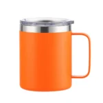 12oz Stainless Steel Mug with Handle Insulated Coffee Cup Insulated Tumbler Sliding Lid Gift for Camping, Office, Home,