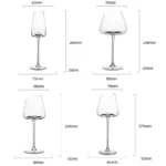 4/2/1Pc High-end Long Stem Goblet Red Wine Glass Cup Kitchen Tool Champagne Glass Bordeaux Burgundy Wedding Party Gift