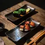 Japanese Cuisine Strip Sushi Plate, Restaurant Ceramic, Long Platter Dessert Plate, Household Tableware – styled in a modern