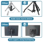 145cm Projector Tripod Stand Laptop Tripod Adjustable Height 23 to 63" Standing Desk Outdoor Computer Desk Stand for Studio