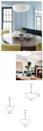 Nordic Ceramic Chandelier Luxury Led Pendant for Living Room Atmosphere Lamp Restaurant Ceiling Light Decor Lámpara De Techo