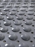 Washable bath mat with non-slip PVC surface in a modern bathroom