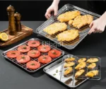Golden Square Stainless Steel Food Service Tray plate set Nonstick Bakeware Fruit Cookie Bread Plate Kitchen Storage Container - Image 42