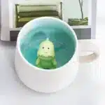 Creative Ceramic Coffee Mug with Lid and Spoon Cute Cartoon Three-dimensional Kawaii Animal Milk Cup Couple Gift Water Cup
