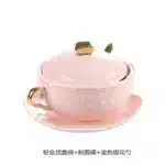 Embossed Ceramic Dessert Soup Bowl White Stew Cup Luxury Gold-plated Exquisite Soup Cup Porridge Bowl Tableware Kitchen