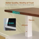 Farmhouse Electric Standing Desk, 63" Height Adjustable Computer Desk with 3 Drawers, Storage Shelves, Customized