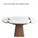 Slate Extendable Round Dining Table – top view