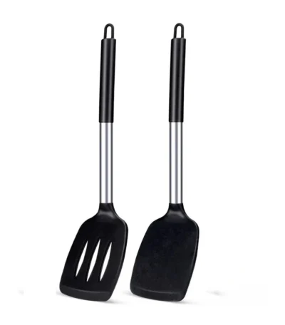 2Pcs Silicone Spatula Set Heat Resistant Nonstick Steak Spatula Kitchen Cooking Utensils Cookware Cooking Tool Set Spatula