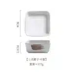 Shallow Square Ceramic Sauce Bowl Colors Soy Vinegar Dish Meals Plate Japanese Table Tableware Hot Pot Barbecue Sushi Dishes