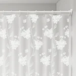 Shower Curtain White Floral Printed 200cm Bathroom Shower Curtains Pvea Fabric Luxury Romatic Style Waterproof Bathroom