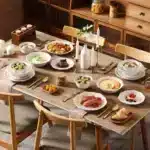 MALACASA 16/32 Piece Plates Dinner Sets Relief White Stoneware Dinnerware Set with 4 PCS Dinner Plate/Dessert/Cereal