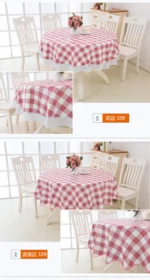 PVC Hotel Waterproof and Oil Proof Large Round Tablecloth Hotel Plastic Round Table Cloth Wash Free and Scald Proof Table