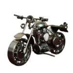 Vintage Motorcycle Model Retro Motor Figurine Iron Motorbike Prop Handmade Boy Gift Kid Toy Home Office Decor Desk