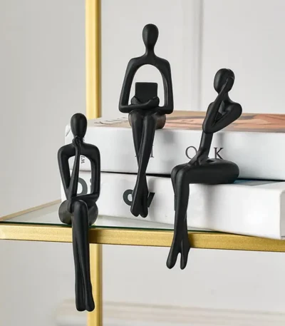 Abstract Desktop Character Ornaments High Quality Resin Abstract Thinker Sculpture Nordic Style Modern Home Office Decor