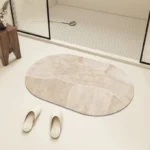 Bathroom Carpet Non-slip Strong Absorbent Floor Mats Home Decor Beige Stripes Bath Mat Toilet Entrance Area Rug Alfombra De