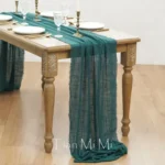 2-10Meters Pure Cotton Table Runner Retro Burr Texture Gauze Cloth Dining Vintage Wedding Party Christmas Linen Decoration