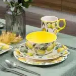 Creative Lemon Plate Ceramic Fruit Dish Ins Style Home Dining Thai Restaurant Tableware – close-up detail