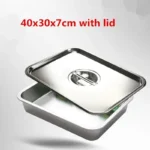 304 stainless steel plate tray rectangular square oven tray baking pot dish deep Japanese barbecue bbq cafeteria Storage trays - Image 28