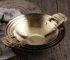 Commercial round bottom pot with double ear handles and thickened stainless steel construction