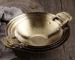 Commercial round bottom pot with double ear handles and thickened stainless steel construction