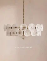 Nordic Style Designer Led Chandelier Restaurant Study Living Room Colored Glass Pendant Light Luxury Postmodern Indoor