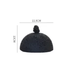 Black Cement Tableware Dinner Plate stone Sashimi sushi Disc Dry Ice Tray Plate Dessert Plates Dim Sum Dish Steak Plates
