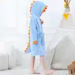 Blue Dinosaur Bath Robe for Boys 3 4 5 6 7 8 9 10 11 12 Years Shark Kids Bath Towel Robe Kigurumi Winter Baby Girls Bathrobe