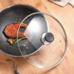 Pot Cover Tempered Glass Round Frying Pan Cover Visible Vertical Lid Pot Lid Cookware Parts Kitchen Accessories 20-30cm