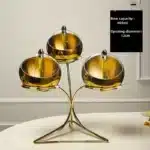 Stainless Steel Oblique mouthed Sauce golden Bowl rack Hot Pot Buffet Seasoning basket Jar dish Container Salad Spherical