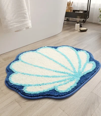Creative Cute Bath Mat Shell/flower/Halloween Pumpkin/frog Shape Bathroom Decorative Area Rugs Water Absorbent Anti-slip Mats