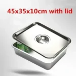 304 stainless steel plate tray rectangular square oven tray baking pot dish deep Japanese barbecue bbq cafeteria Storage trays - Image 12