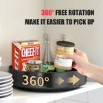 Goldoma rotating spice rack filled with spice jars on a kitchen counter