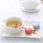Embossed Ceramic Dessert Soup Bowl White Stew Cup Luxury Gold-plated Exquisite Soup Cup Porridge Bowl Tableware Kitchen