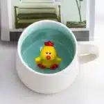 Creative Ceramic Coffee Mug with Lid and Spoon Cute Cartoon Three-dimensional Kawaii Animal Milk Cup Couple Gift Water Cup