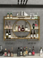 Wall Mount Wine Rack Bottle Wine Bar Cabinet Holder Adapt Single Miniature Black Cup Glass Storage Wine Cabinet Decor Szafeczki - Image 13