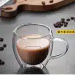 2PC Double Wall Glass Cup Heat Insulation Transparent Handmade Tea Drink Cups MINI Whisky glasses Coffee Mug with handle