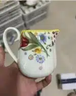 German Weibao Christmas tableware flat plate round cake mug teapot coffee cup soup salad – angled view