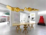 Designer Golden Angel Eyes Chandelier Handmade Metal LED Pendant Lamp Dimmable Luxury Lighting for High-End Residential