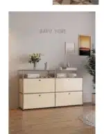 Modern Module Living Room Cabinet Stainless Steel TV Cabinet Storage Combination Sideboard Chest of Drawers Customizable