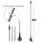 Goldoma lawn trimmer blade detail, showing stainless steel material and sharp edge.