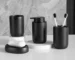 Nordic Ceramic Bathroom Lotion Bottle Press Hand Sanitizer Bottle Mouthwash Cup Toothbrush Holder Black Liquid Soap Dispenser