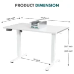 JHK Ergonomic Electric Standing Desk Height Adjustable Computer Desk Large Work PC Table Home Office Writing Gaming Desks