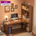 Large Computer Desk Bookshelf Corner Desks Home Desktop Computer Table L-shaped Long Writing Desks Double E-sports Gaming