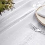 2 -10 Meters Cotton Table Runner Retro Textured Gauze Cloth Vintage Linen for Dining Weddings Party Christmas Decoration