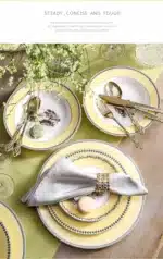 Nordic retro European tableware porcelain plates cups saucers pots high-end luxury sets creative home gifts – in a cozy room