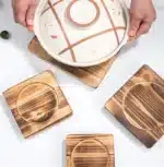Wood Pot Holder Wooden Trivets Bowl Trivet Hot Stone pot Mat Korean Dolsot Plate Base Placemat Bibimbap Coaster Pan Dish