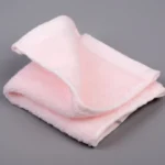 Soft kids washcloth in solid color, cotton face towel for baby bath