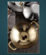 Double Ear Bar Cauldron Commercial round bottom pot Small Hot Pots Thickened creative stainless steel dry pot Pot cub Golden - Image 25