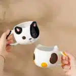 Creative 3D Embossed Ceramic Cat Teamug Office Cute Animal Ceramic Coffee Mug 430ml Milk Drink Cup Drinkware Home Decoration